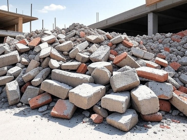 Escombros limpios en obra